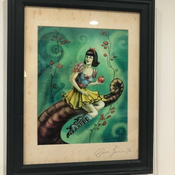 SNOW Queen print, matted, signed Diana Levin - Picture 4 of 5